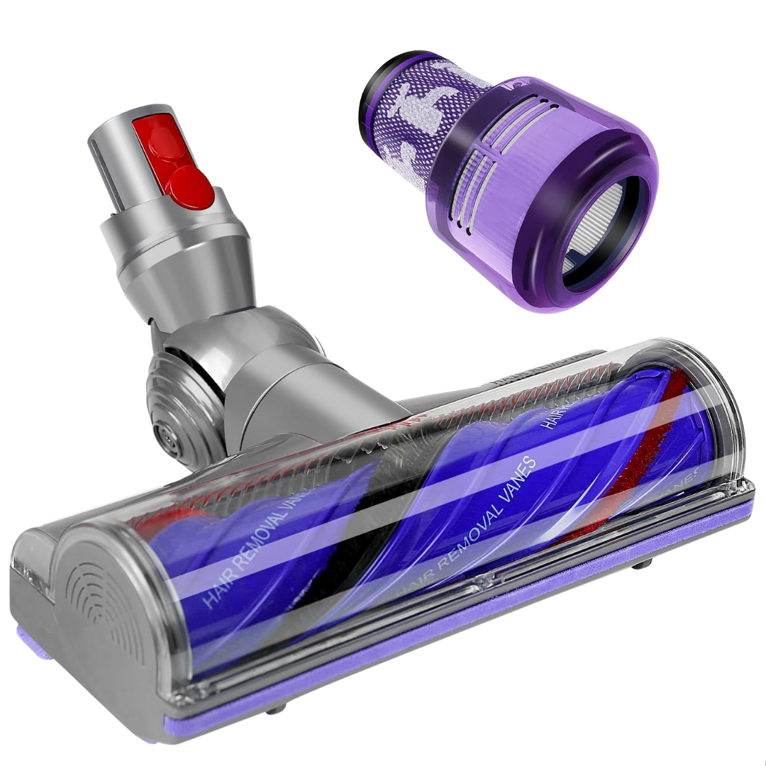 Dyson V12 Brush Head & Motor Filter for Detect Slim SV30 SV20 Anti-Tangle Cleaner Head Animal
