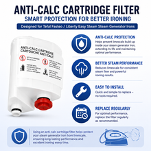 Tefal Anti-Calc Filter Cartridges for Fasteo Liberty Easy Steam Iron (Pack of 2) Genuine