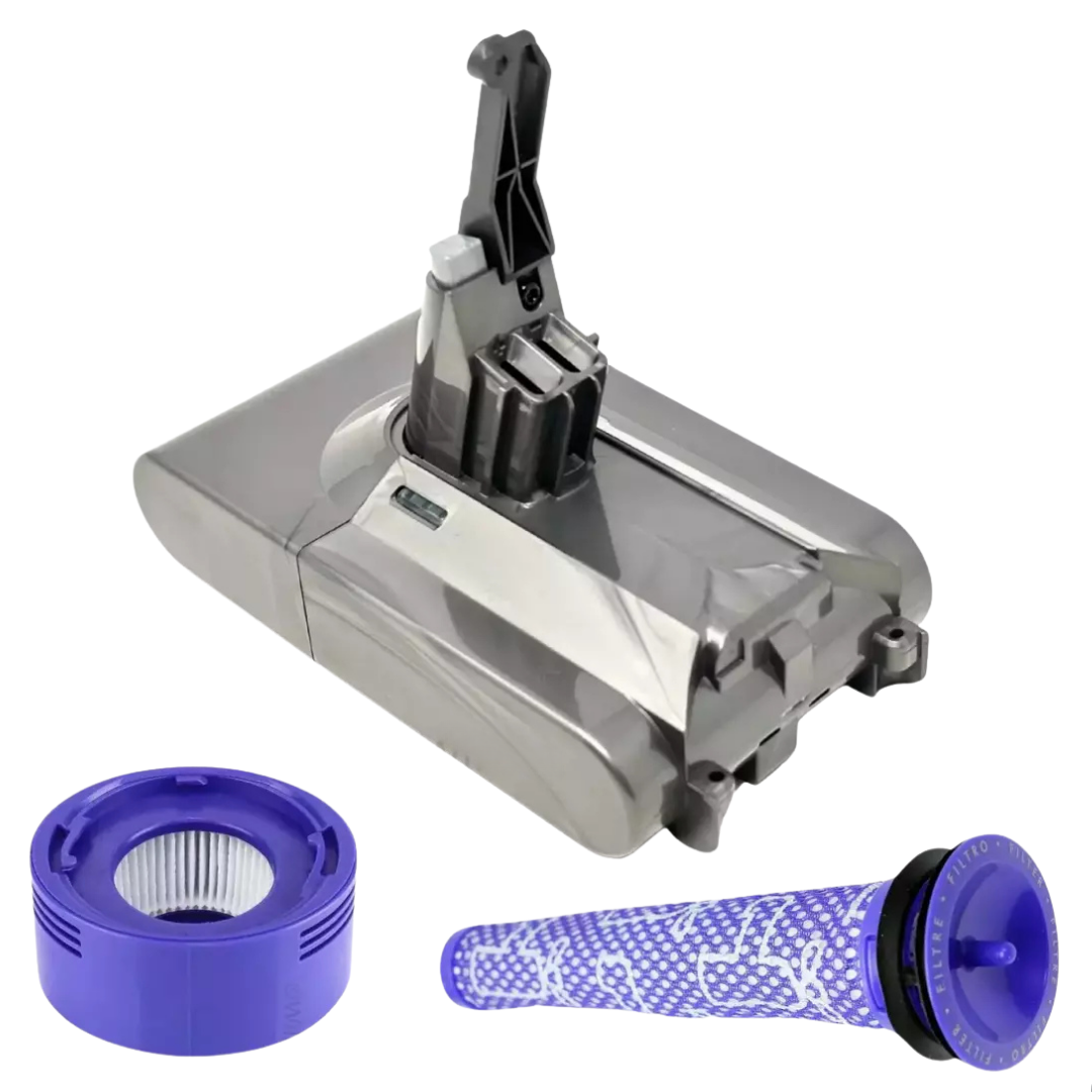 Dyson V8 Battery SV10 Power Pack 4000mAh with Pre & Post Motor Filters Cordless Vacuum Cleaners