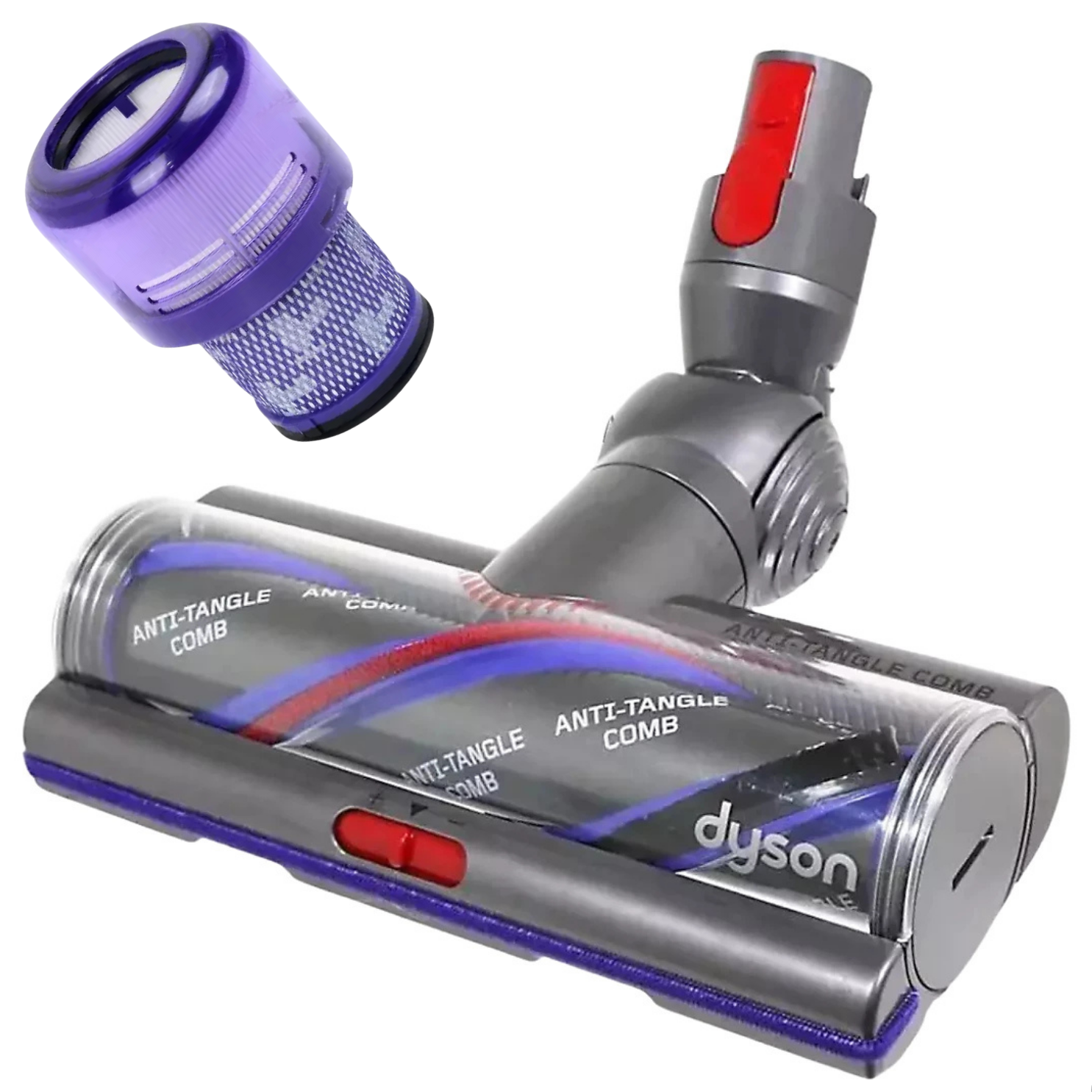Dyson V15 Detect Brush Head V11 Torque Drive SV15 SV22 SV47 Animal Motorhead Anti Tangle Genuine + HEPA Filter