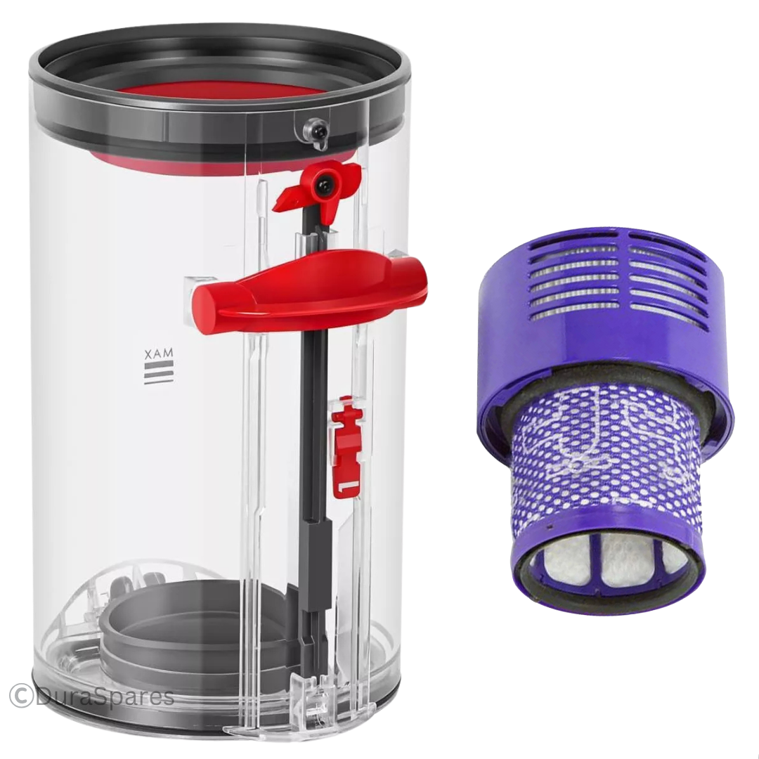 Dyson V10 Dust Bin Canister & Motor Filter for SV12 Big Container SV27 Animal Absolute Vacuum