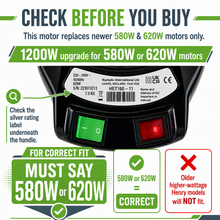 Henry Motor 1200W Upgrade Fits ALL 620W Hetty Numatic DL1653T DL1553T Hoover Vac