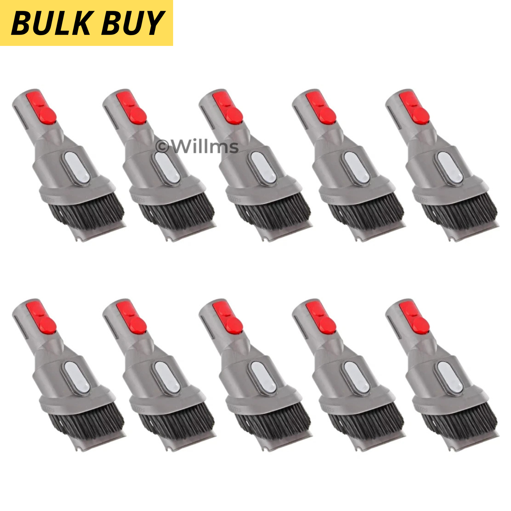 Dyson Tool V7 V8 V10 V11 V15 2 in 1 Combination Crevice Brush Nozzle (x10 Bulk Buy)